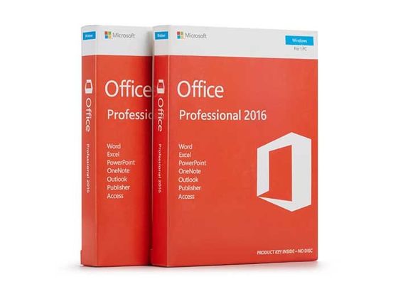 Original Microsoft Office 2016 Pro Plus COA Sticker With DVD Program Retail Box